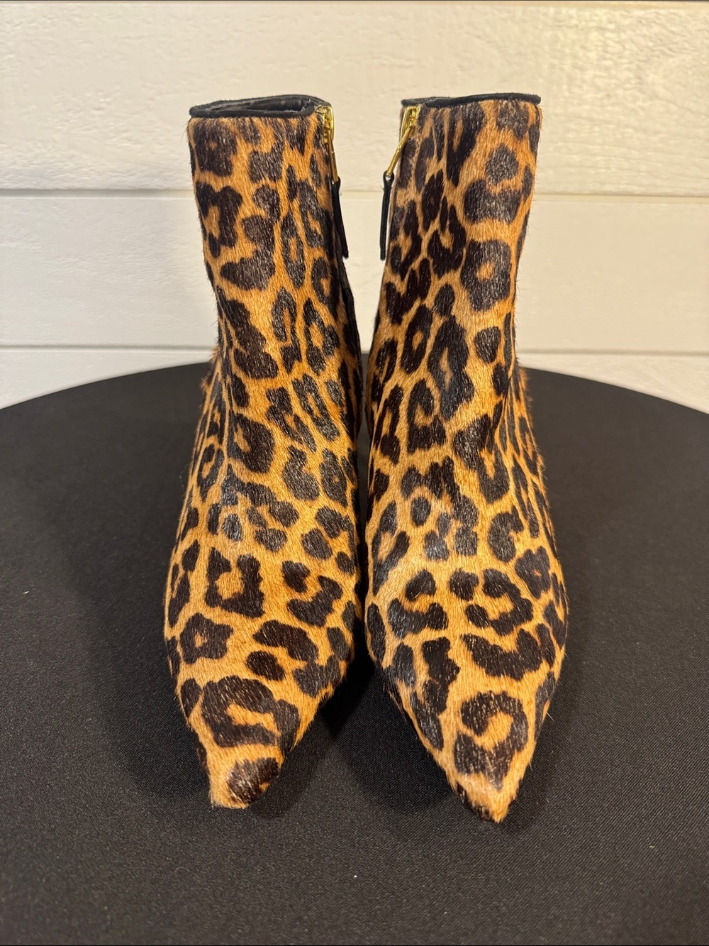 Sam Edelman Leopard Print Pointed-Toe Ankle Boots - Women's 6 - Picture 5 of 5